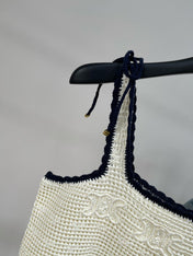 CELINE OPEN-KNIT FLORAL PATTERN KNIT VEST 275887