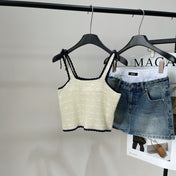 CELINE OPEN-KNIT FLORAL PATTERN KNIT VEST 275887