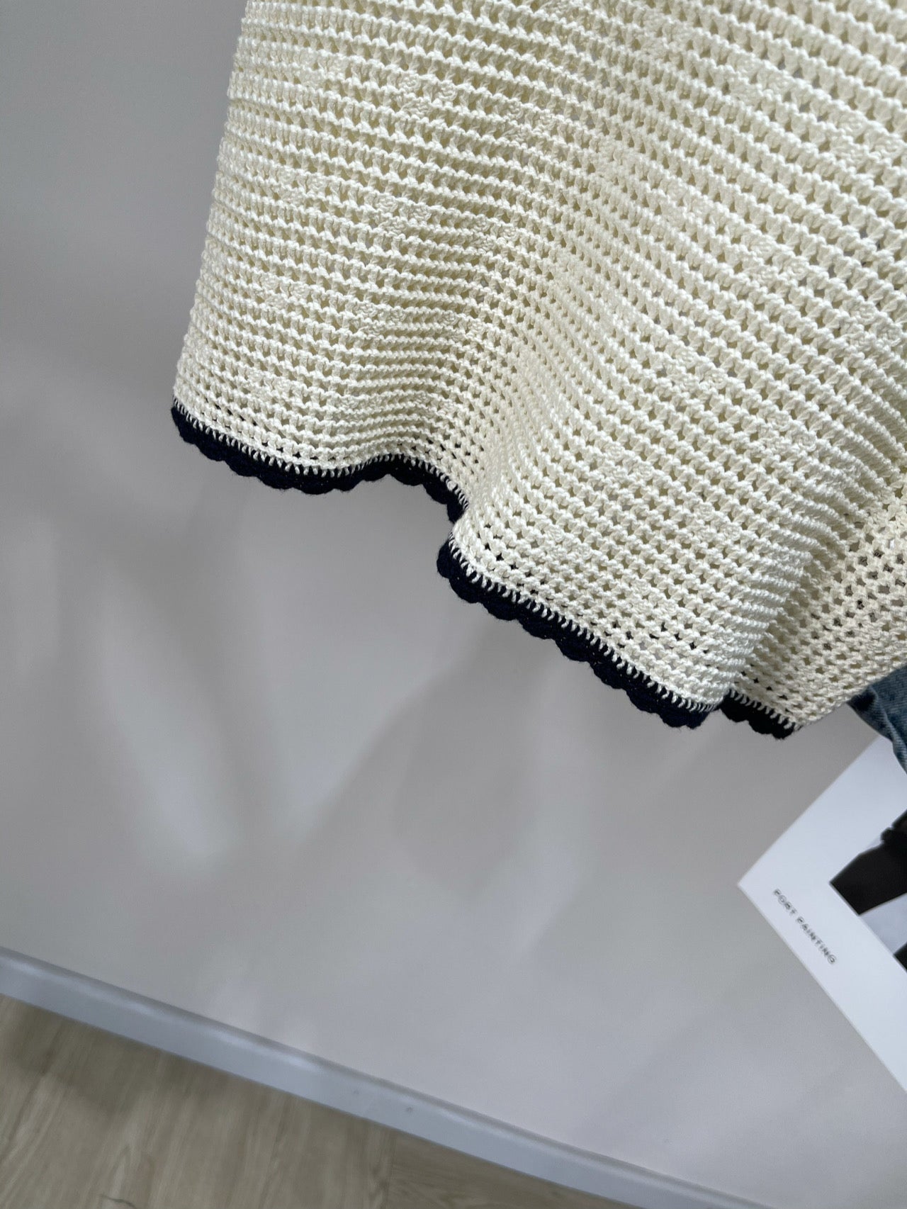 CELINE OPEN-KNIT FLORAL PATTERN KNIT VEST 275887