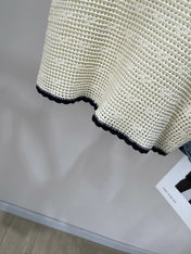 CELINE OPEN-KNIT FLORAL PATTERN KNIT VEST 275887