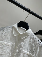 CELINE SHORT SLEEVE CUT-OUT SHIRT 273109