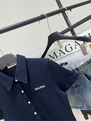 MIUMIU SHORT SLEEVE POLO SHIRT 273028