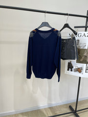 MIUMIU LONG-SLEEVE V-NECK SWEATER 275895