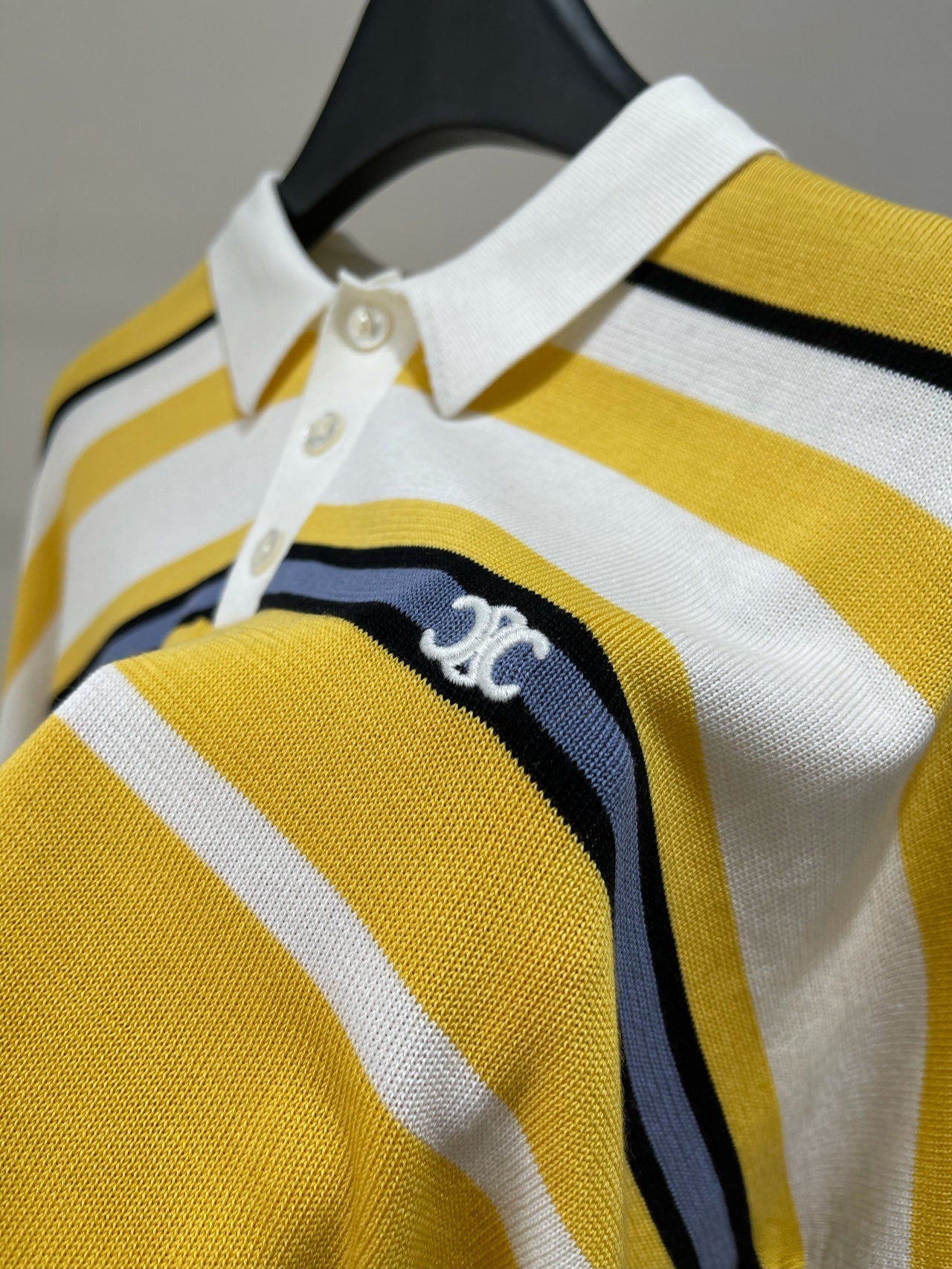 CELINE LONG-SLEEVE POLO SWEATER 275977