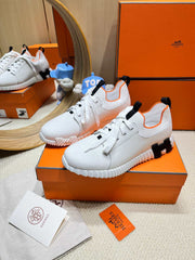 DEPART SLIP-ON SNEAKER IN WHITE KNIT AND CALFSKIN