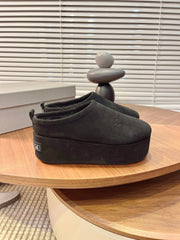 BALENCIAGA 25S AURALEE SLIP-ON 50 MM IN BLACK SUEDE