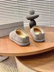 BALENCIAGA 25S AURALEE SLIP-ON 25 MM IN GREY SUEDE