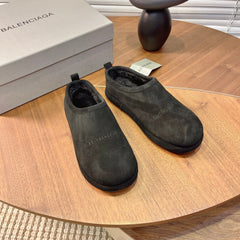 BALENCIAGA 25S AURALEE SLIP-ON 25 MM IN BLACK SUEDE