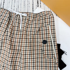 MIUMIU PLAID ELASTIC WAIST SKIRT 228067