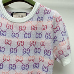 GUCCI SHORT-SLEEVE KNIT TOP 232146