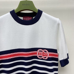 GUCCI SHORT-SLEEVE KNIT TOP 253099