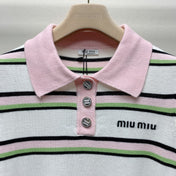 MIUMIU KNIT POLO SHIRT 268104