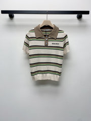 MIUMIU KNIT POLO SHIRT 268105