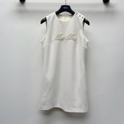 MIUMIU BEADED CREW NECK SHIFT DRESS 268123