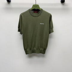 GUCCI SHORT-SLEEVE KNIT TOP 271725