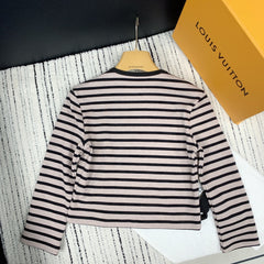 MIUMIU STRIPED KNIT SWEATER WITH CREW NECK 274375