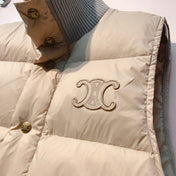 CELINE 25S UFFER VEST WITH KNIT COLLAR 0044