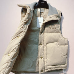 CELINE 25S UFFER VEST WITH KNIT COLLAR 0044