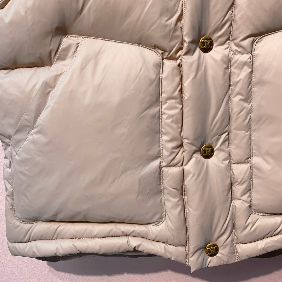 CELINE 25S UFFER VEST WITH KNIT COLLAR 0044