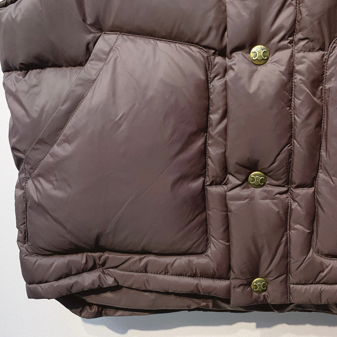 CELINE 25S UFFER VEST WITH KNIT COLLAR 0043