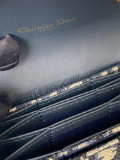 SADDLE LOTUS WALLET 11 IN BLACK MONOGRAM OBLIQUE JACQUARD