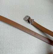 PRADA 25S BELT 15 MM IN BROWN CALFSKIN 571357