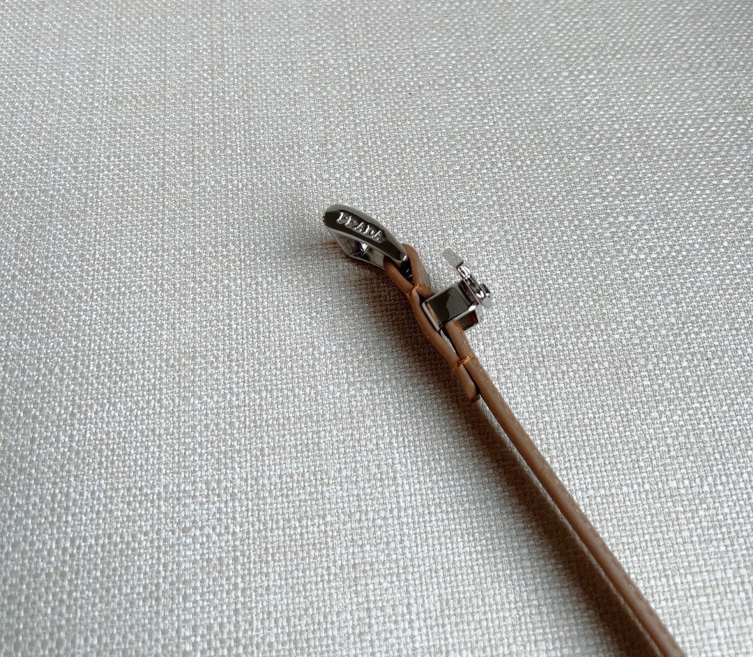 PRADA 25S BELT 15 MM IN BROWN CALFSKIN 571357