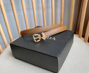 PRADA 25S BELT 15 MM IN BROWN CALFSKIN 571358