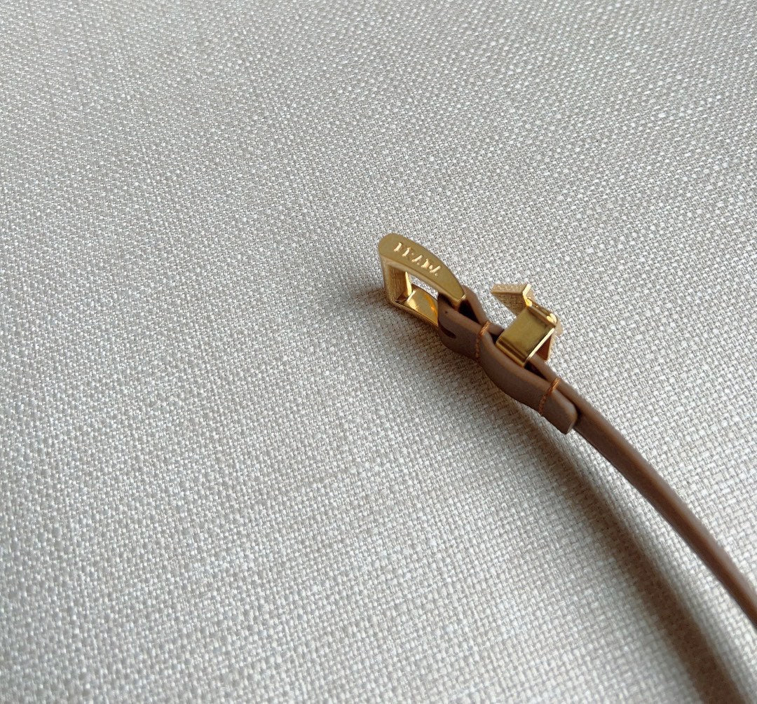 PRADA 25S BELT 15 MM IN BROWN CALFSKIN 571358