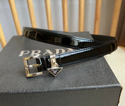 PRADA 25S BELT 15 MM IN BLACK CALFSKIN 571366