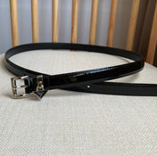 PRADA 25S BELT 15 MM IN BLACK CALFSKIN 571366