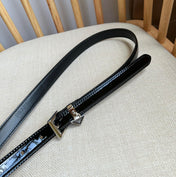 PRADA 25S BELT 15 MM IN BLACK CALFSKIN 571366