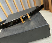 PRADA 25S BELT 15 MM IN BLACK CALFSKIN 571367