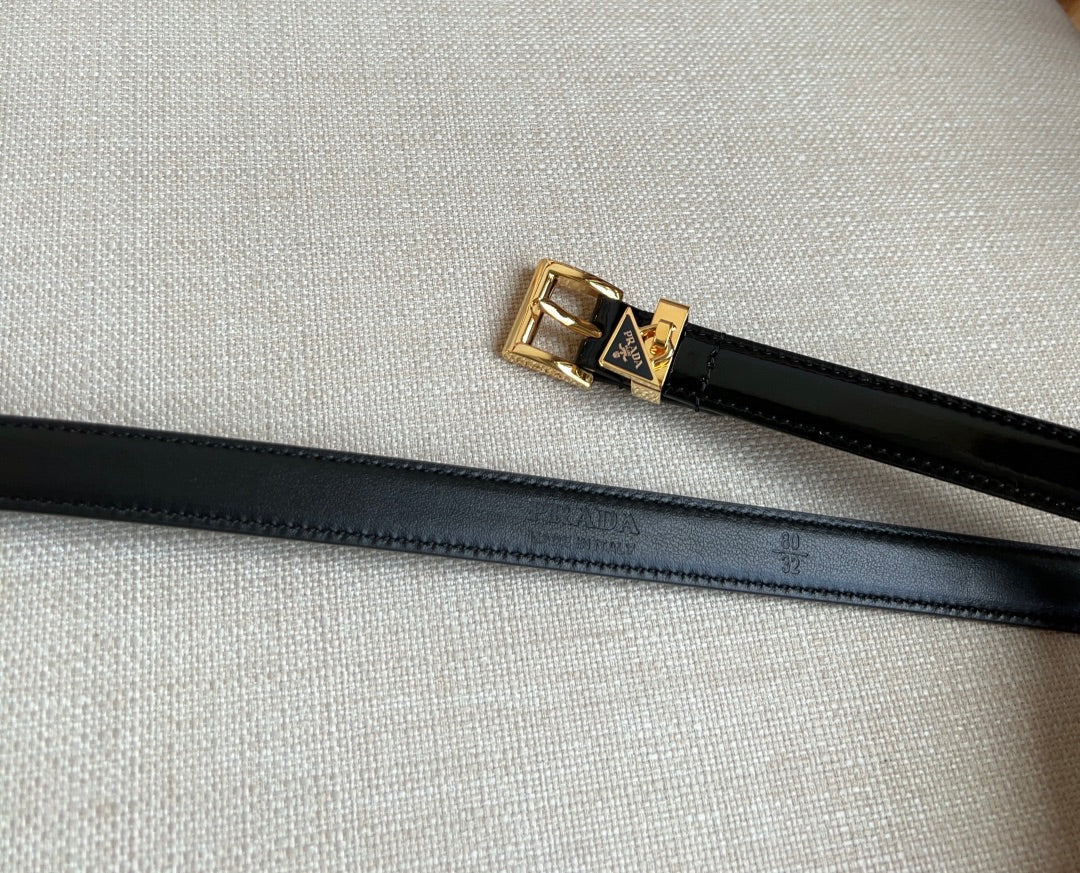 PRADA 25S BELT 15 MM IN BLACK CALFSKIN 571367
