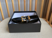 PRADA 25S BELT 15 MM IN BLACK CALFSKIN 571367