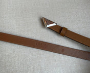 PRADA 25S BELT 20 MM IN BROWN CALFSKIN 571370