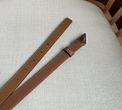 PRADA 25S BELT 20 MM IN BROWN CALFSKIN 571370