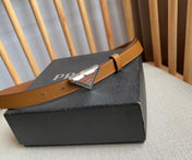 PRADA 25S BELT 20 MM IN BROWN CALFSKIN 571370