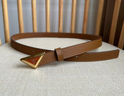 PRADA 25S BELT 20 MM IN BROWN CALFSKIN 571371