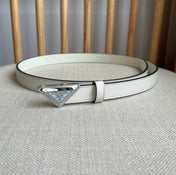 PRADA 25S BELT 20 MM IN WHITE CALFSKIN 571372