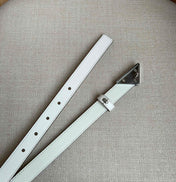 PRADA 25S BELT 20 MM IN WHITE CALFSKIN 571372