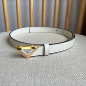 PRADA 25S BELT 20 MM IN WHITE CALFSKIN 571373