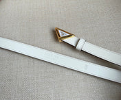 PRADA 25S BELT 20 MM IN WHITE CALFSKIN 571373