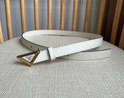 PRADA 25S BELT 20 MM IN WHITE CALFSKIN 571373