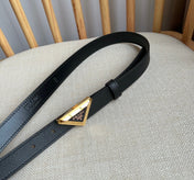 PRADA 25S BELT 20 MM IN BLACK CALFSKIN 571378
