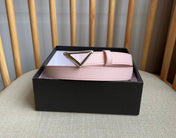 PRADA 25S BELT 20 MM IN LIGHT PINK CALFSKIN 571386
