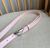 PRADA 25S BELT 20 MM IN LIGHT PINK CALFSKIN 571386