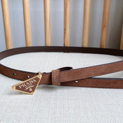 PRADA 25S BELT 15 MM IN BROWN SUEDE 541737
