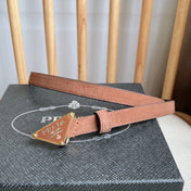 PRADA 25S BELT 15 MM IN BROWN SUEDE 541737