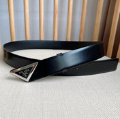 PRADA 25S BELT 33 MM IN BLACK CALFSKIN 551859